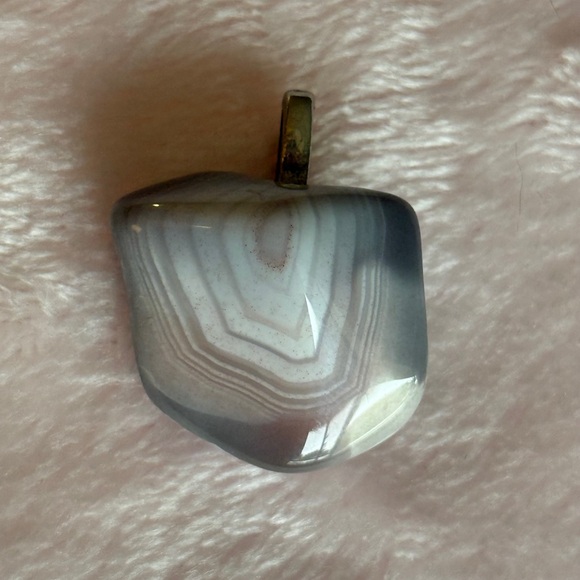🩷 NEW Botswana Agate Gemstone Pendant 1” STUNNING RARE - Picture 2 of 12